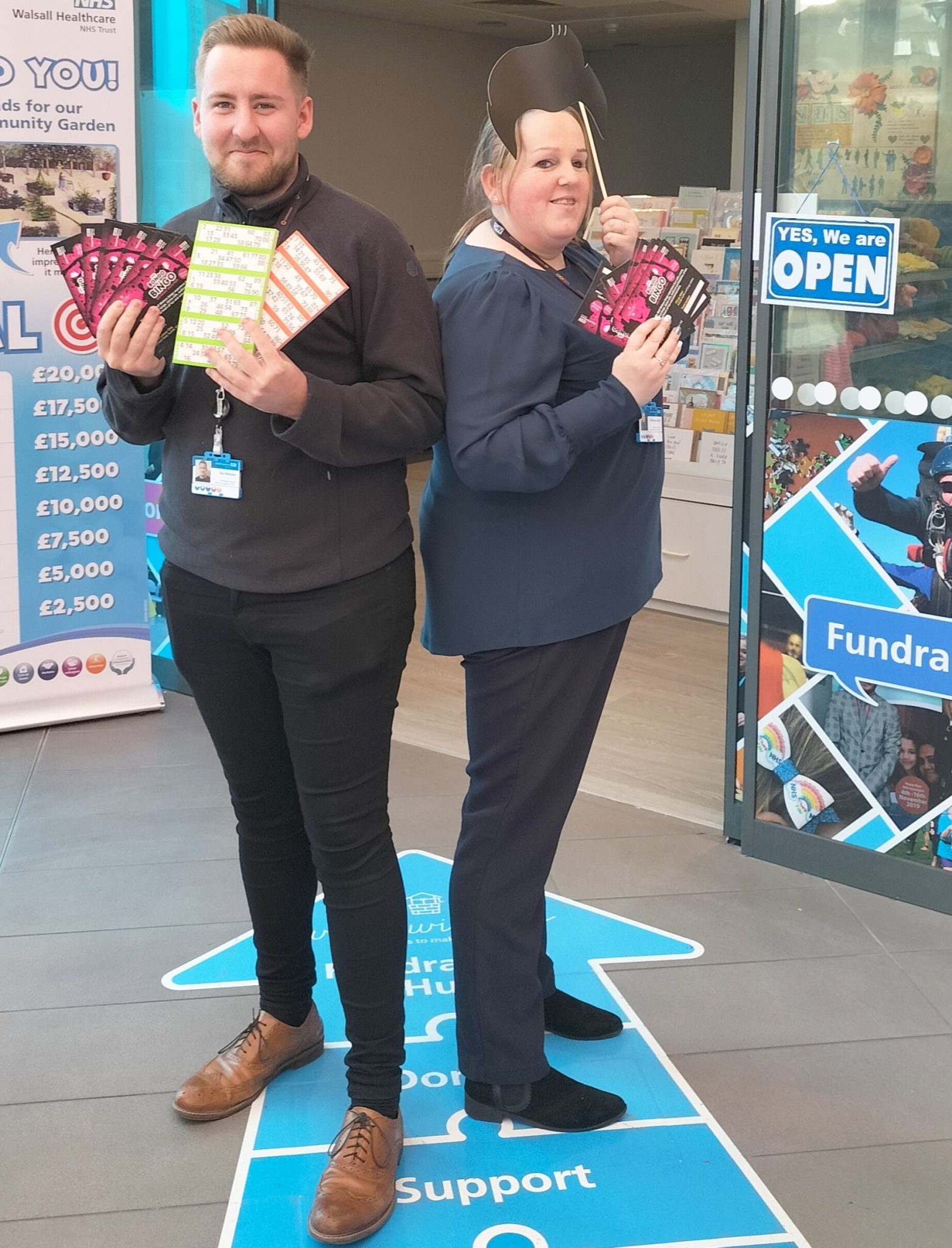 Ben and Kimberley are all set for bingo fun