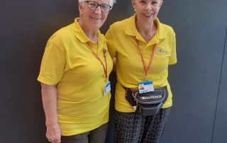Christine and Shirley are friends as well as hospital volunteers