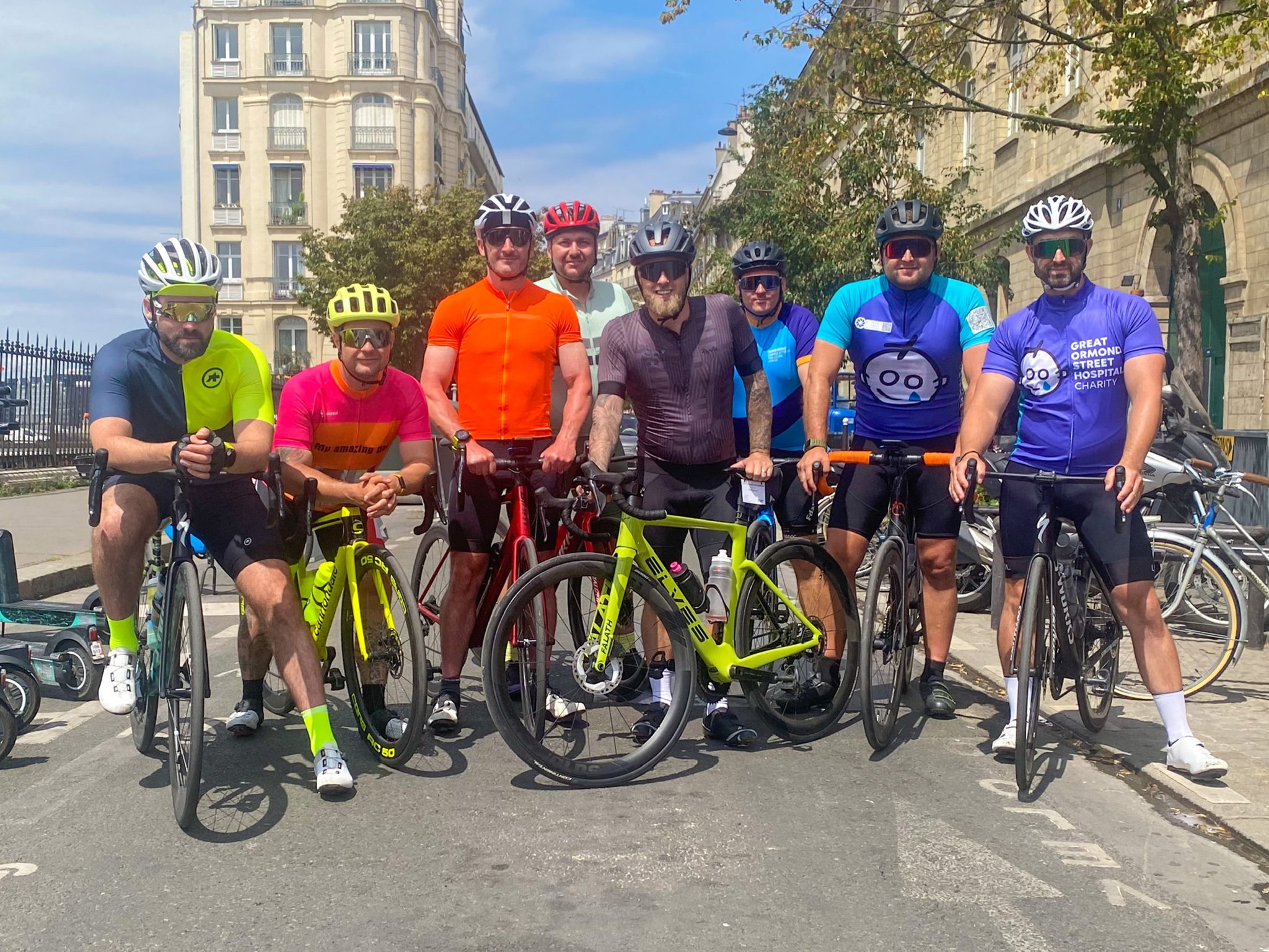 James with his cycling buddies