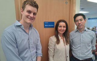 Maria Athanasiadou, Dr Richard Jerrom and Dr Aaron Wernham in the new Mohs procedure room.