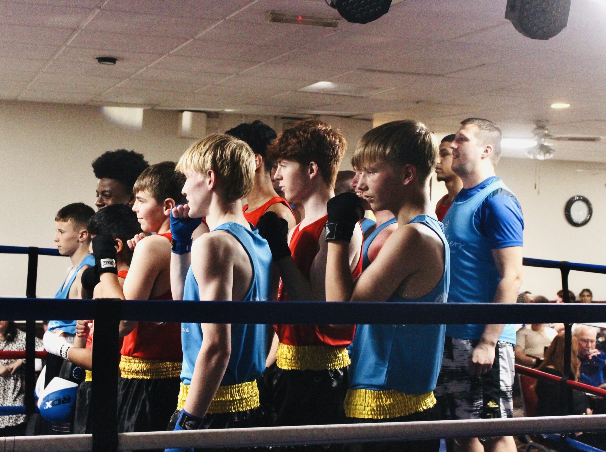 Boxers at the start of the charity event