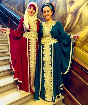 Afrah and Ofrah at the King's birthday celebration