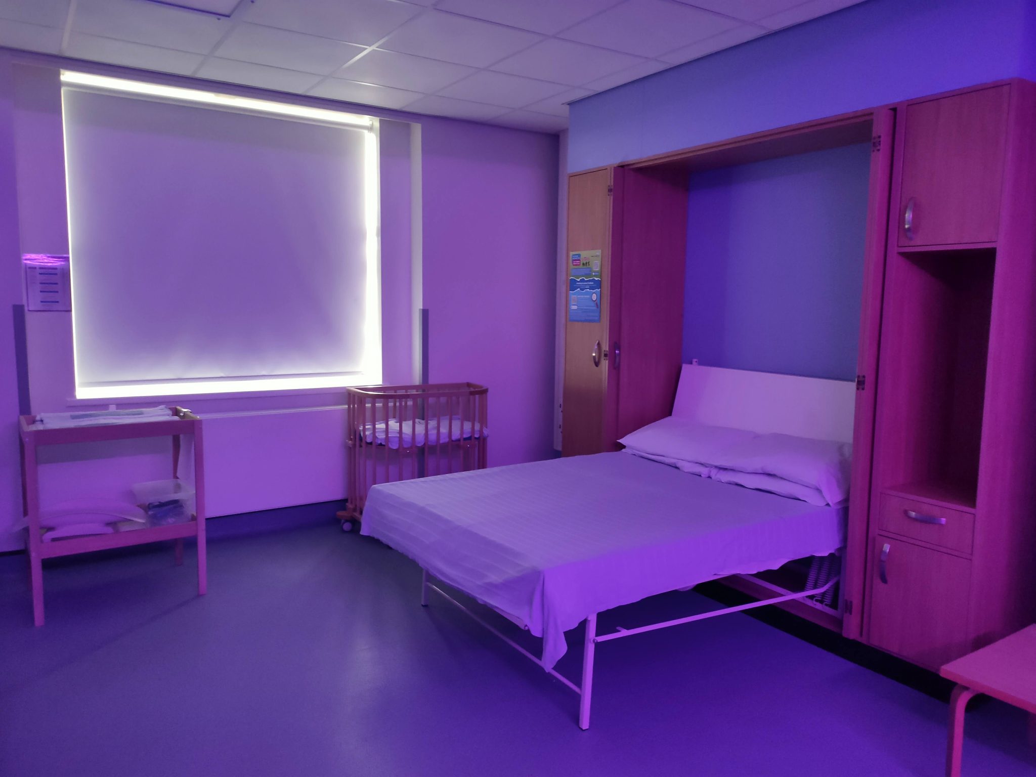 A birthing room in the new unit