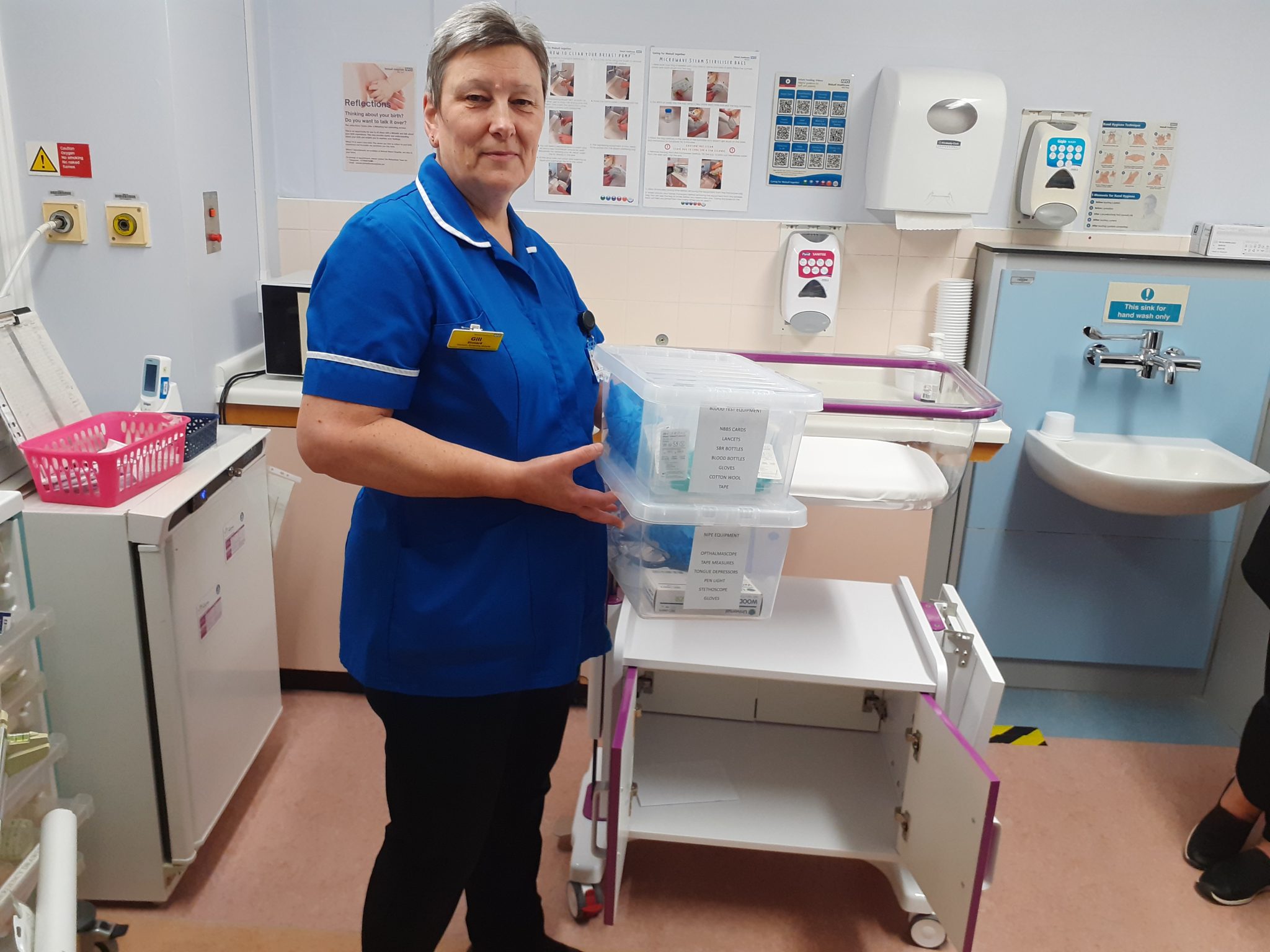 Essential items can be stored with the new cot