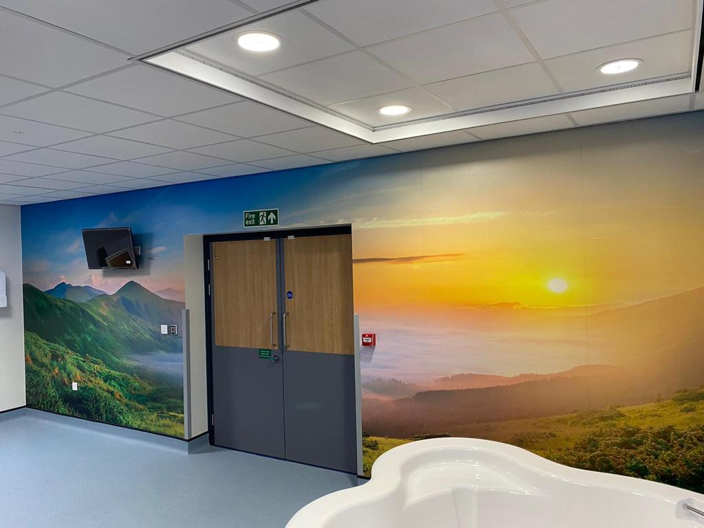 Wall art in one of the birthing rooms