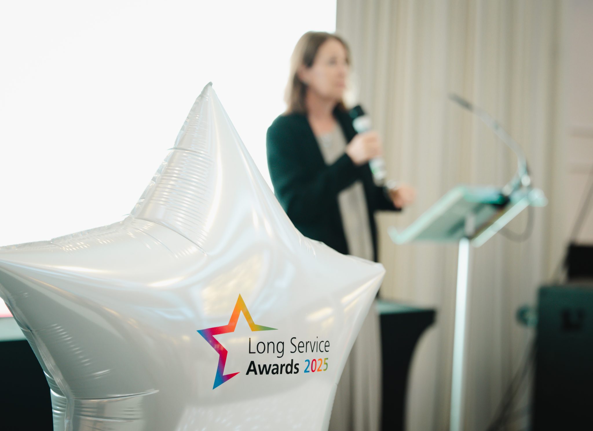 Joe Chadwick-Bell, Group Chief Executive welcomes staff to Long Service Awards
