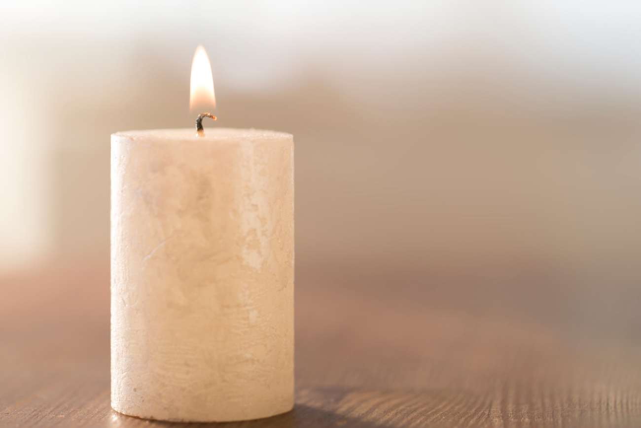 Candle burning.