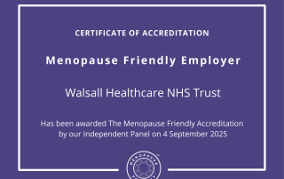 Walsall Healthcare Menopause Accreditation Badge