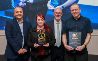 Inspiring Non-Clinical Team at WHT winners David Willetts and Donna Sharpe (Community Porters Team).