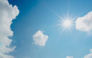 Sun in blue sky