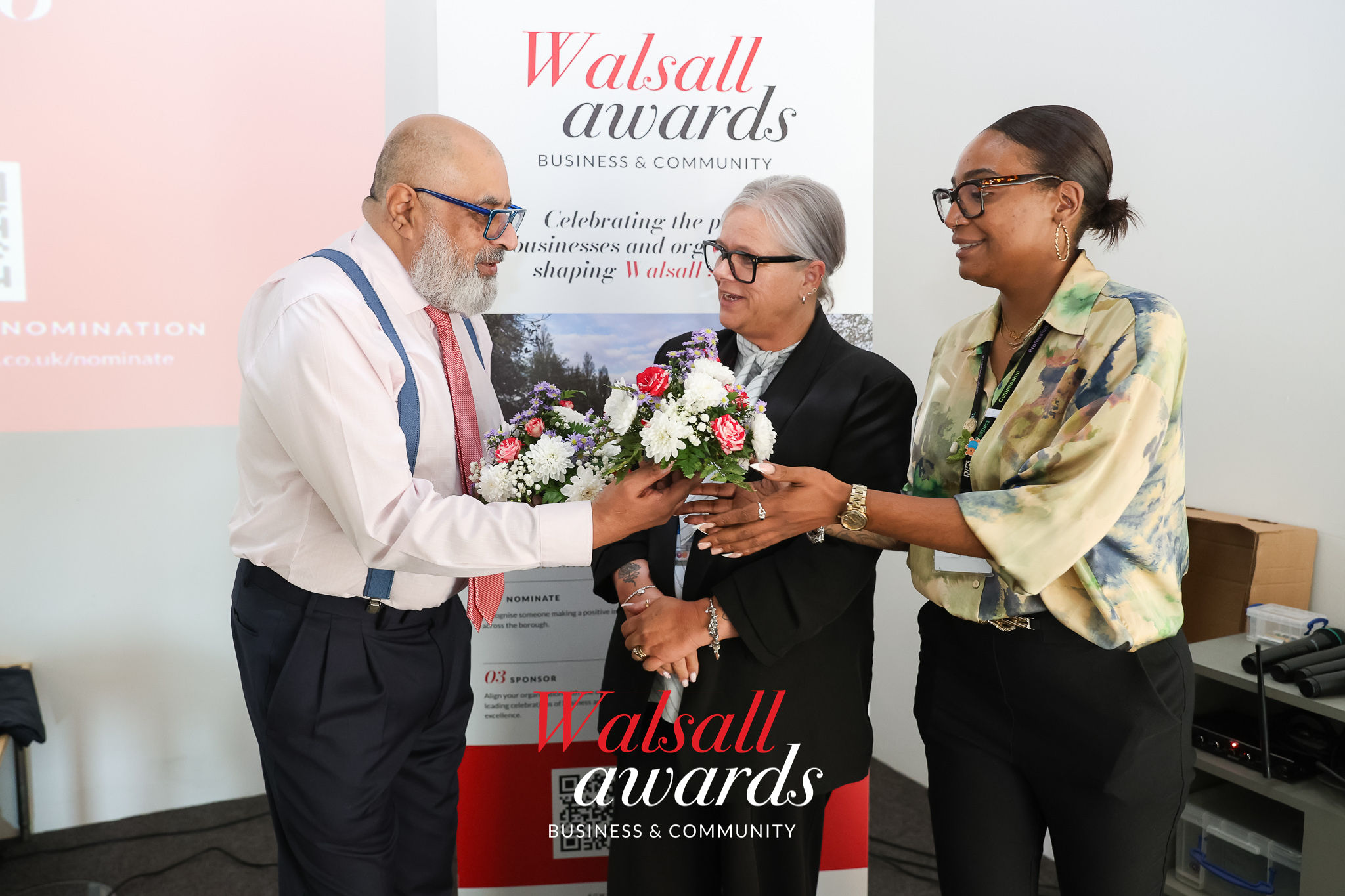 Flowers presented to Well Wishers Fundraising Team