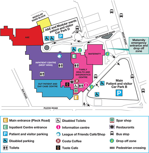 Walsall Manor Hospital site plan